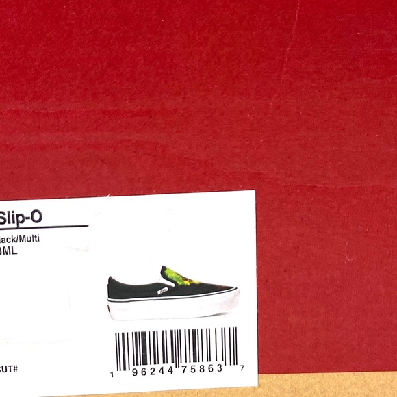 VANS Classic Slip On Stackform Black Multi Women Canvas Size Sneaker VN0A7Q5RBML - Picture 9 of 10